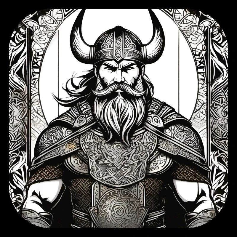 Stolzer Wikinger Krieger Germane