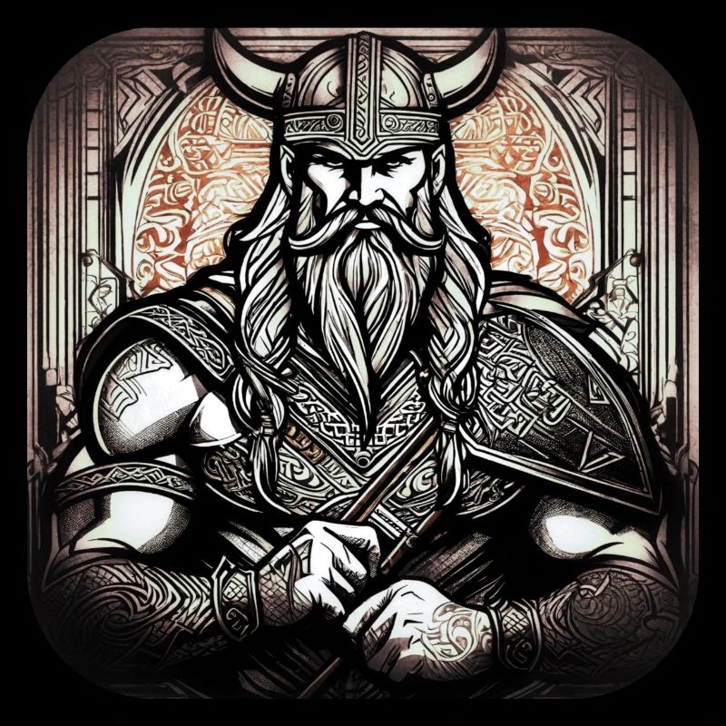Stolzer Wikinger Krieger Germane