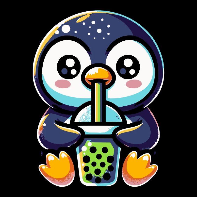 Bubble Tea Penguin Boba Tea Kawaii Gift