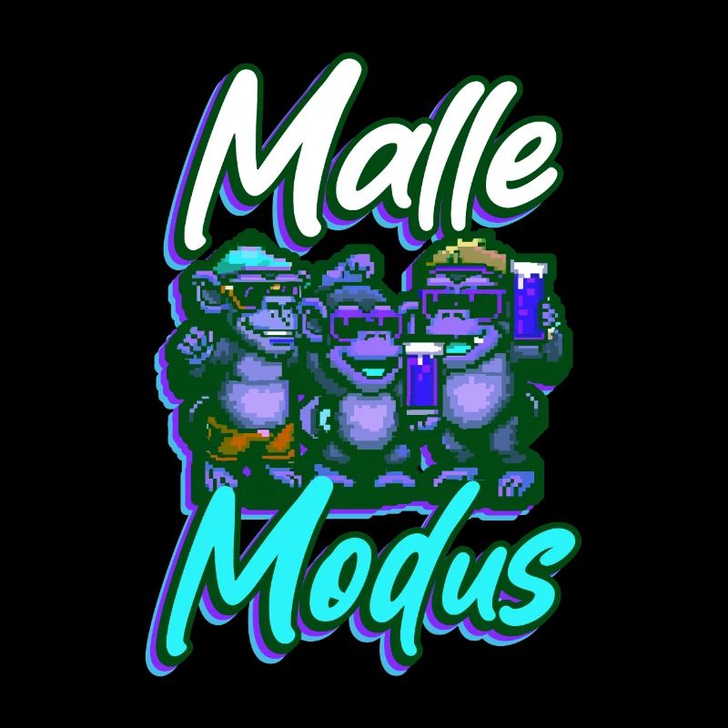Malle Modus Affe Bier Party Mallorca