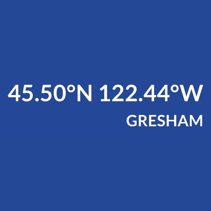 Gresham, Oregon, USA Coordinates