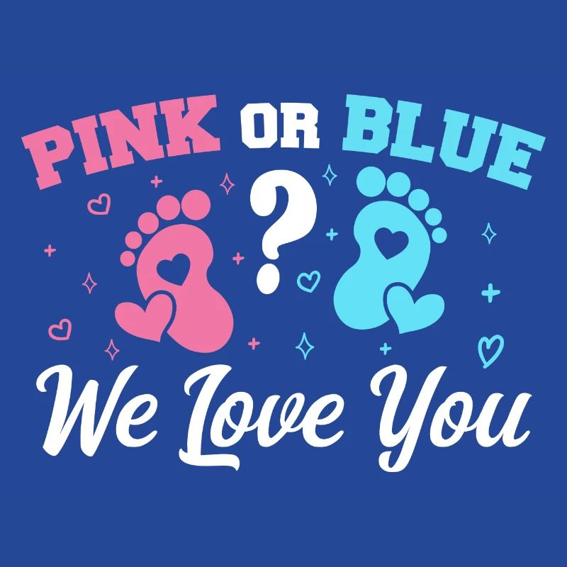 Pink oder Blau Wir lieben dich - Gender Reveal