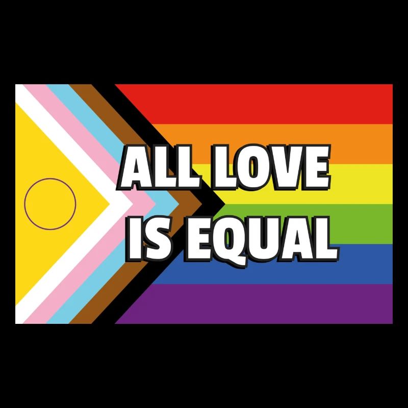 Fierté inclusive Drapeau de progrès TOUT L’AMOUR EST ÉGAL