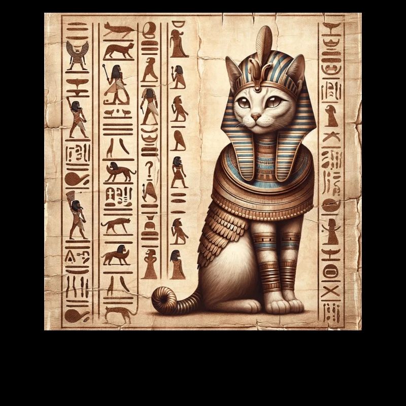 Pharaoh Papyrus Scroll Retro Desert