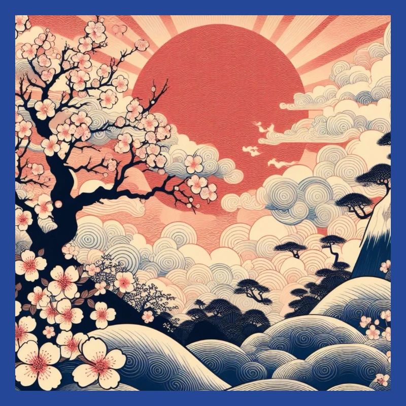 Sunrise Ukiyo-e Style