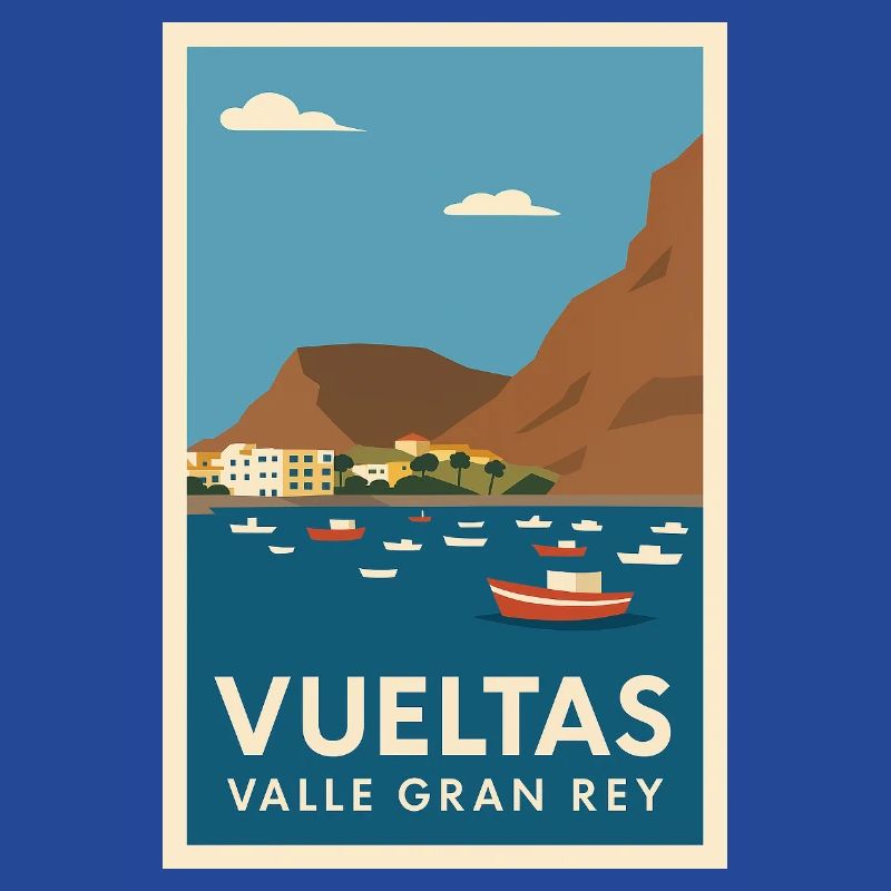 Affiche côtière de la Vuelta Valle Gran Rey