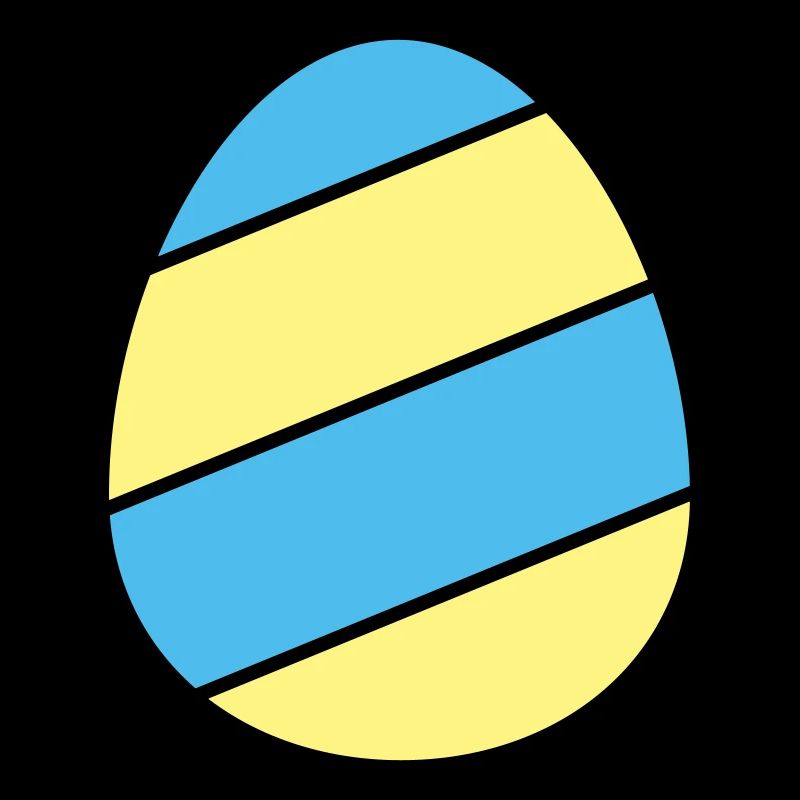 Oeuf de Pâques rayé
