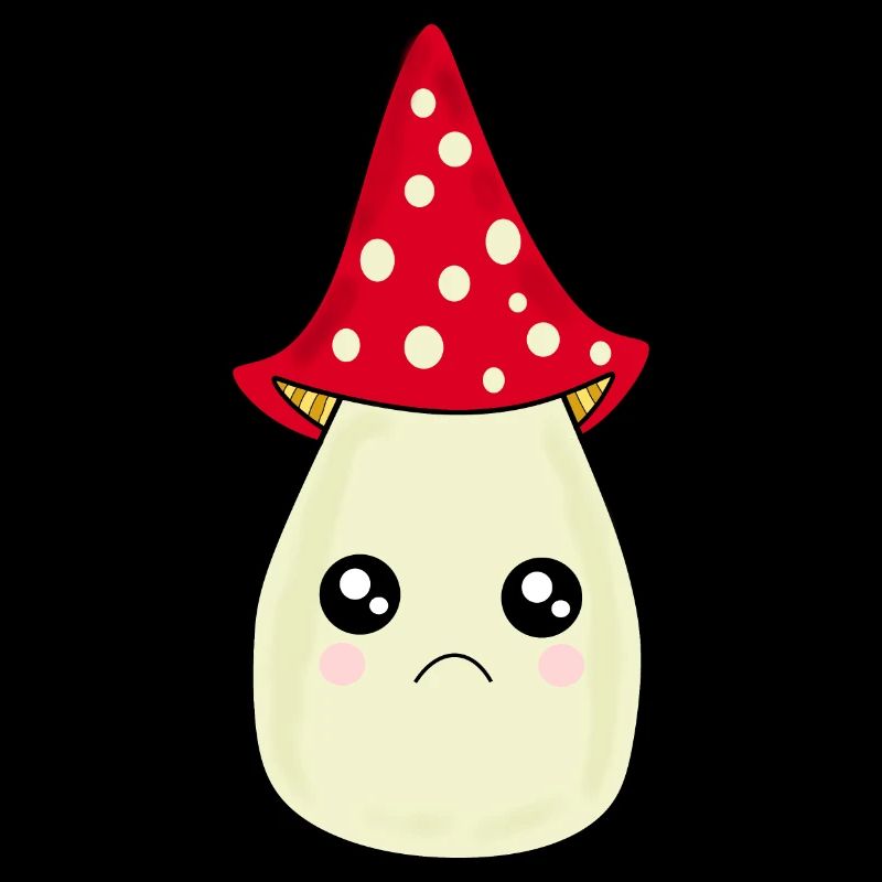 Kawaii champignon Toadstool mignon rouge avec visage