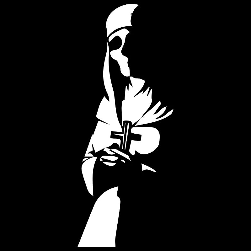 Treten Sie in den Schatten Einzigartige Horror-Nonne, Satanisch,