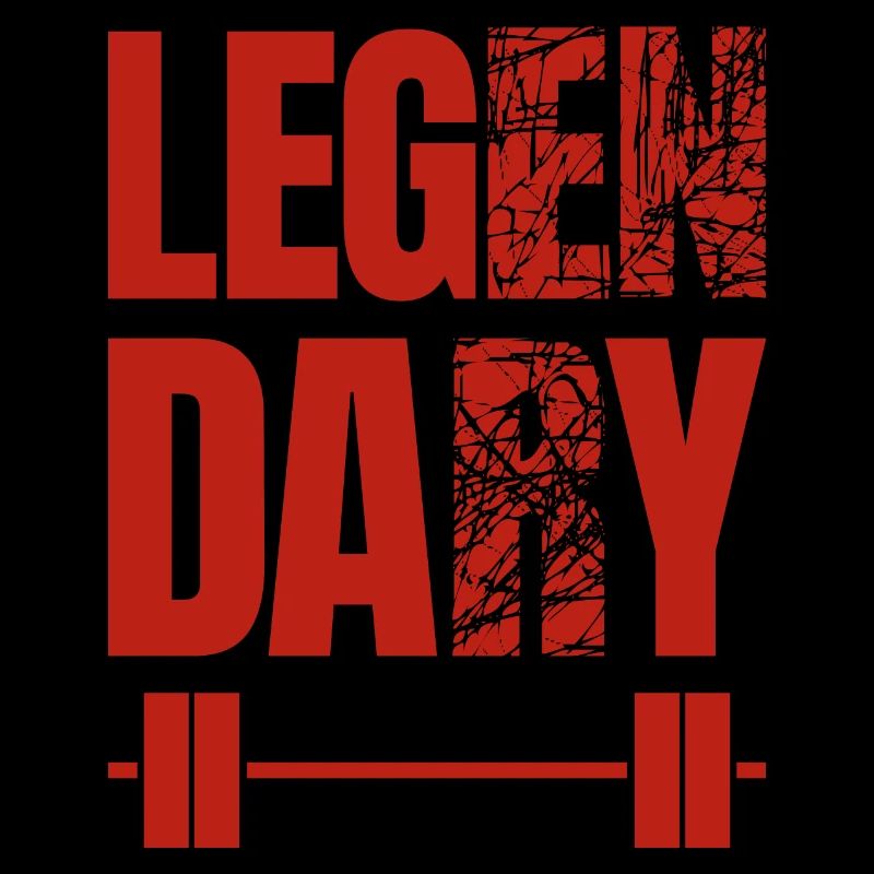 Bodybuilder Leg Day Barbell Strength Training