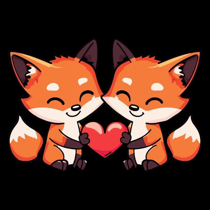 Fuchs Paar Herz