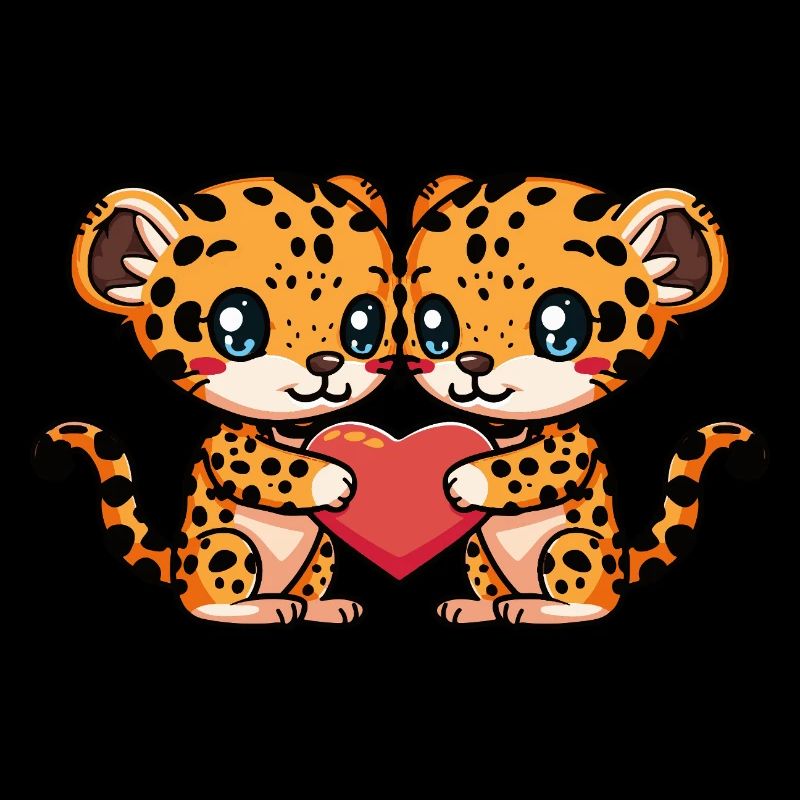 Leopard Paar Herz