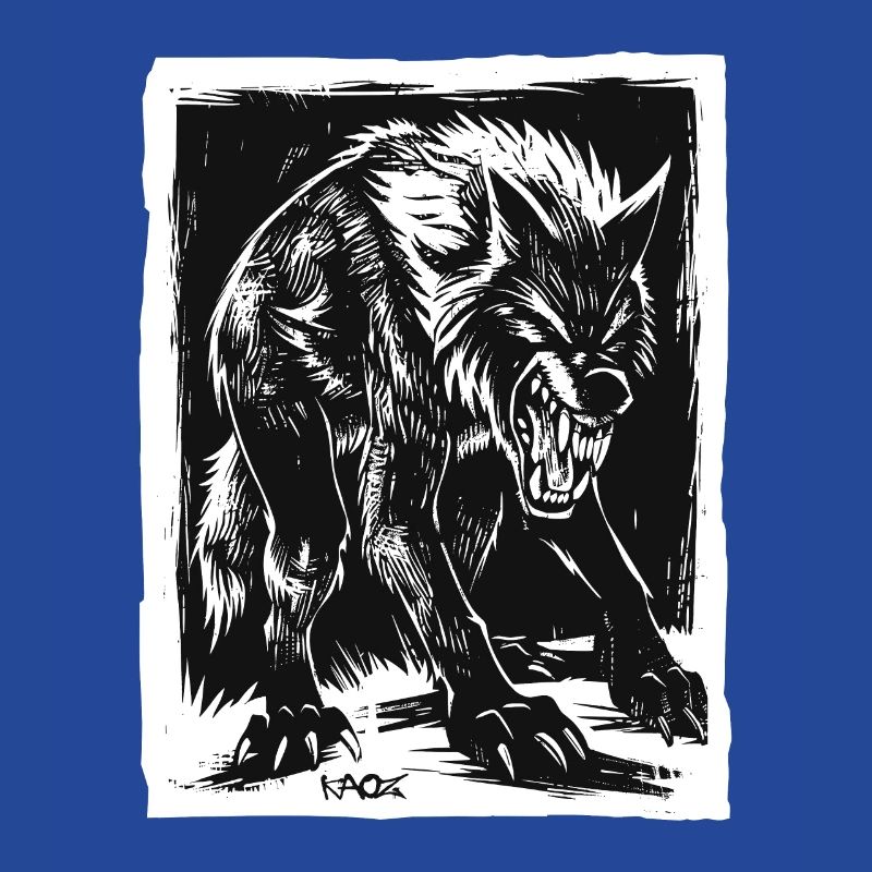 Böser Horror-Werwolf oder Wolf