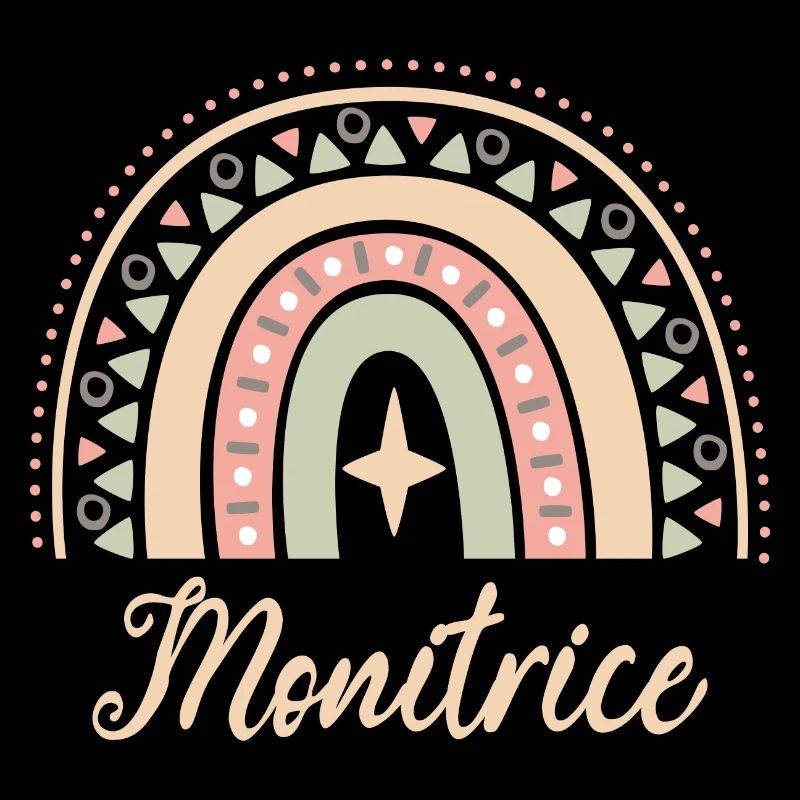 Cadeau Monitrice. Boho Rainbow monitrice.