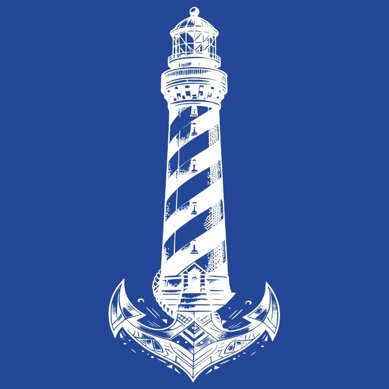 Conception d’ancre de phare côtier à rayures obliques