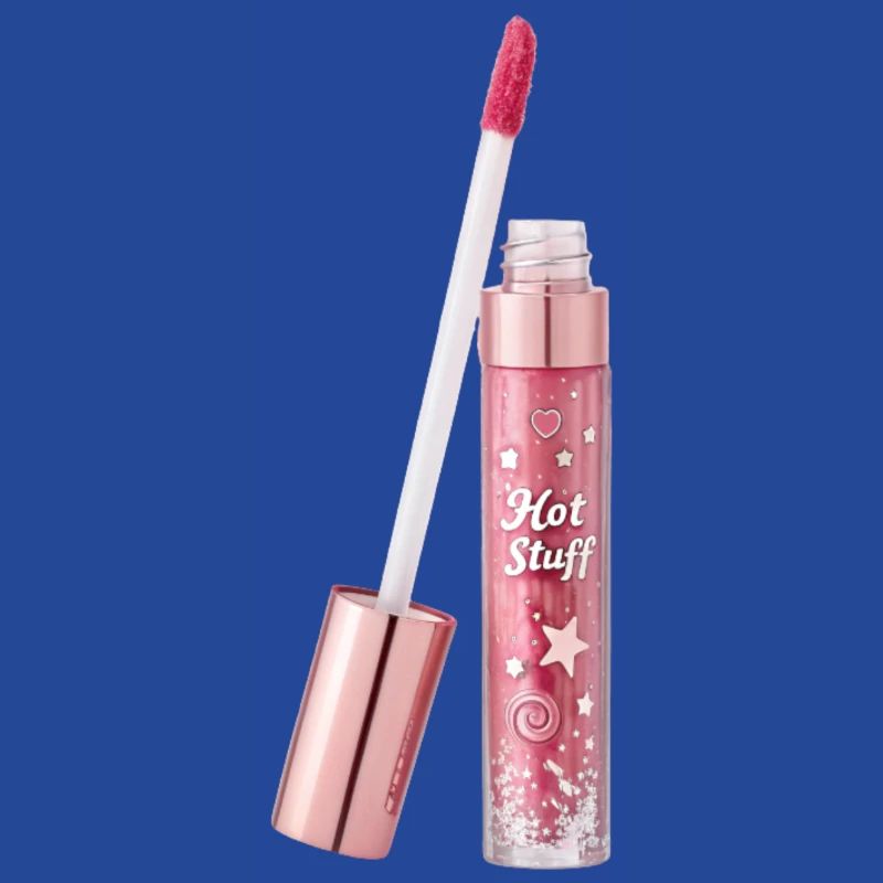 Lip gloss with glitter effect