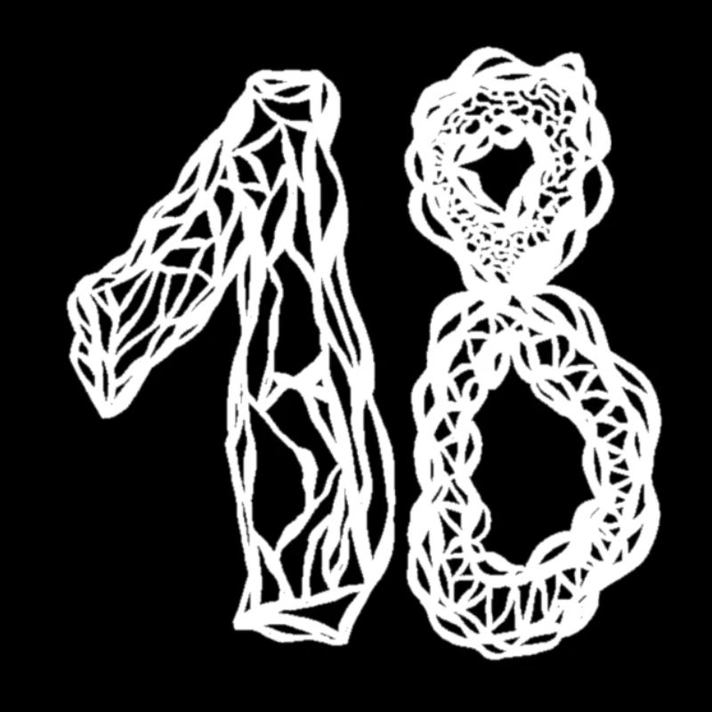 Number 18 white