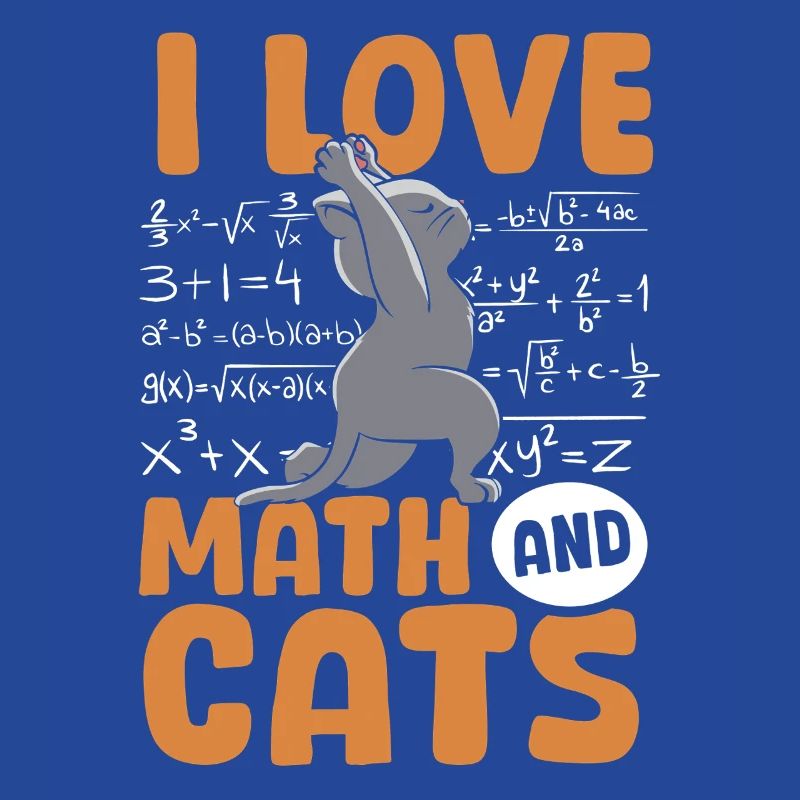 Math Cats Cat Lover Enseignant Étudiants