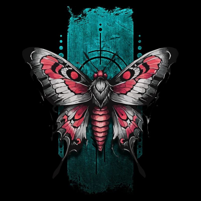 Majestic Moth with Red-Colored Wings