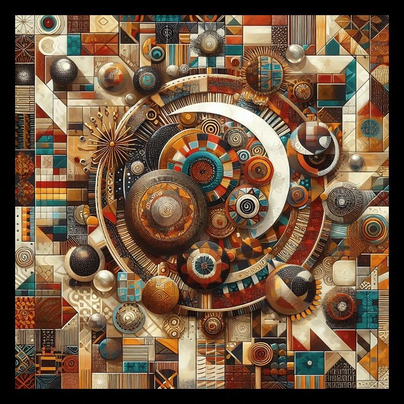 Afro style celestial patterns