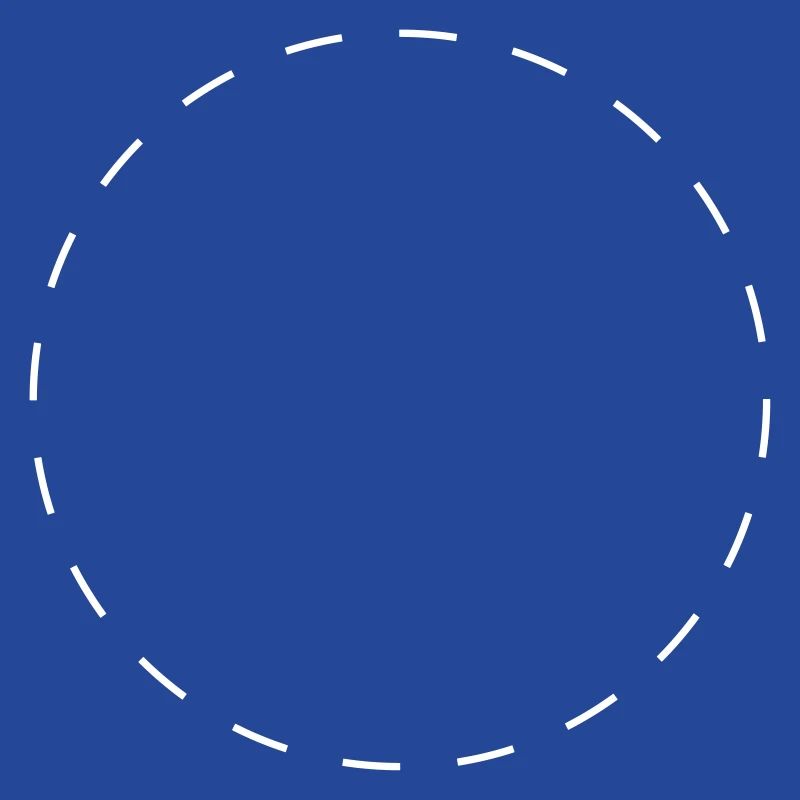 Circle dashed white | Vectorgraphic