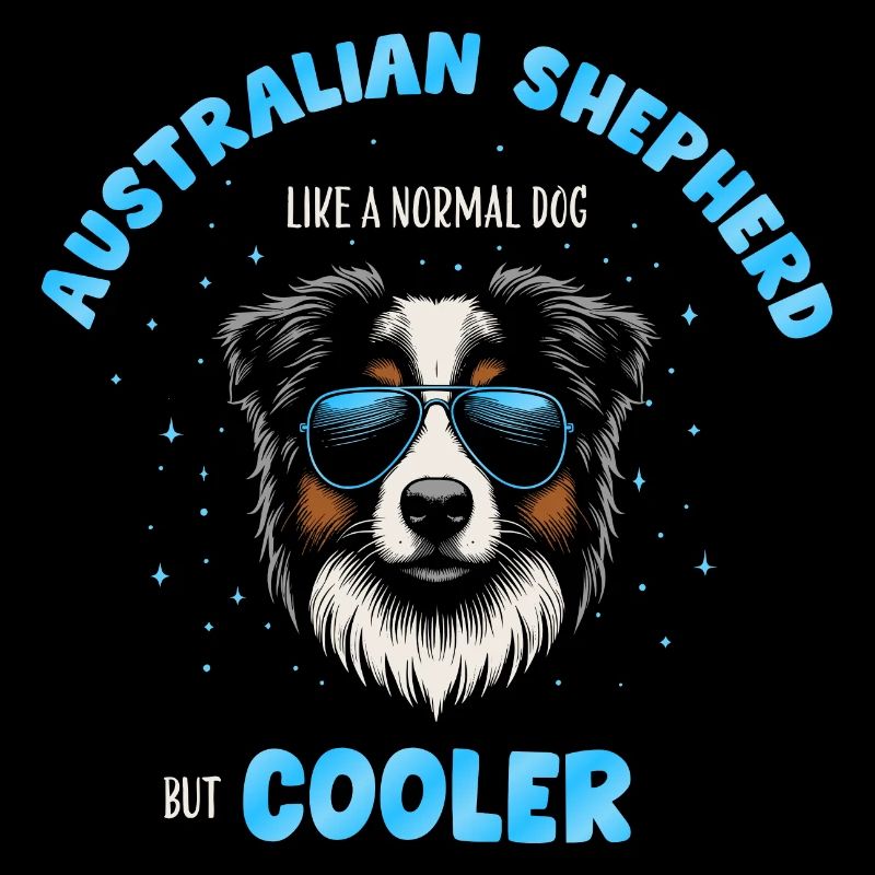 Aussie - comme un chien normal mais turquoise plus cool