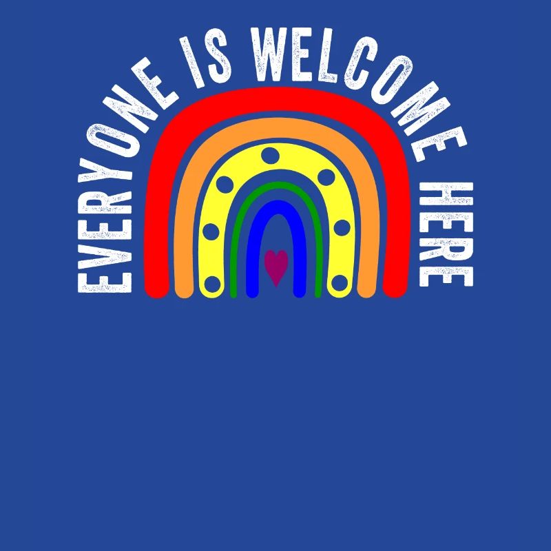 UNITY DAY Everyone is Welcome Here Boho Rainbow