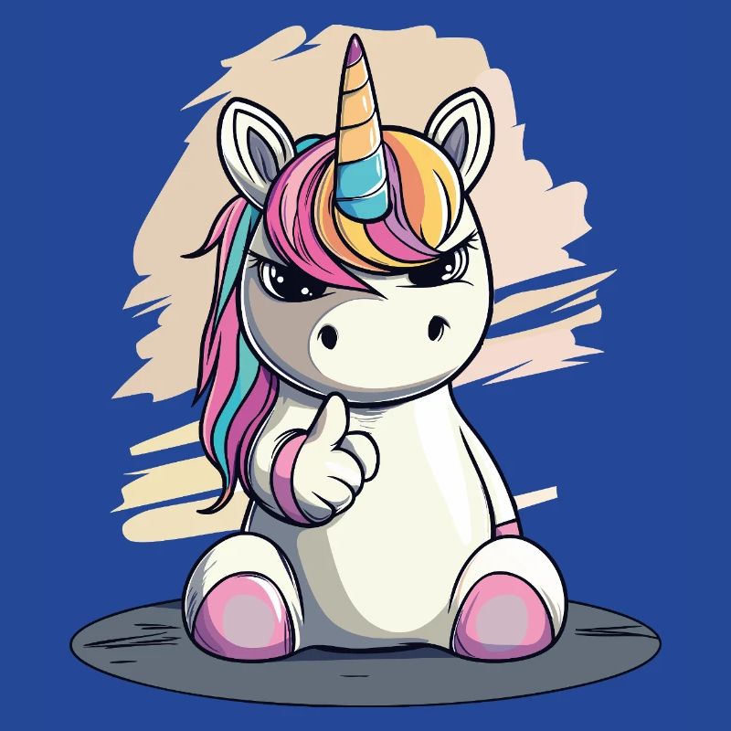 Licorne effrontée avec index – Mignon et cool