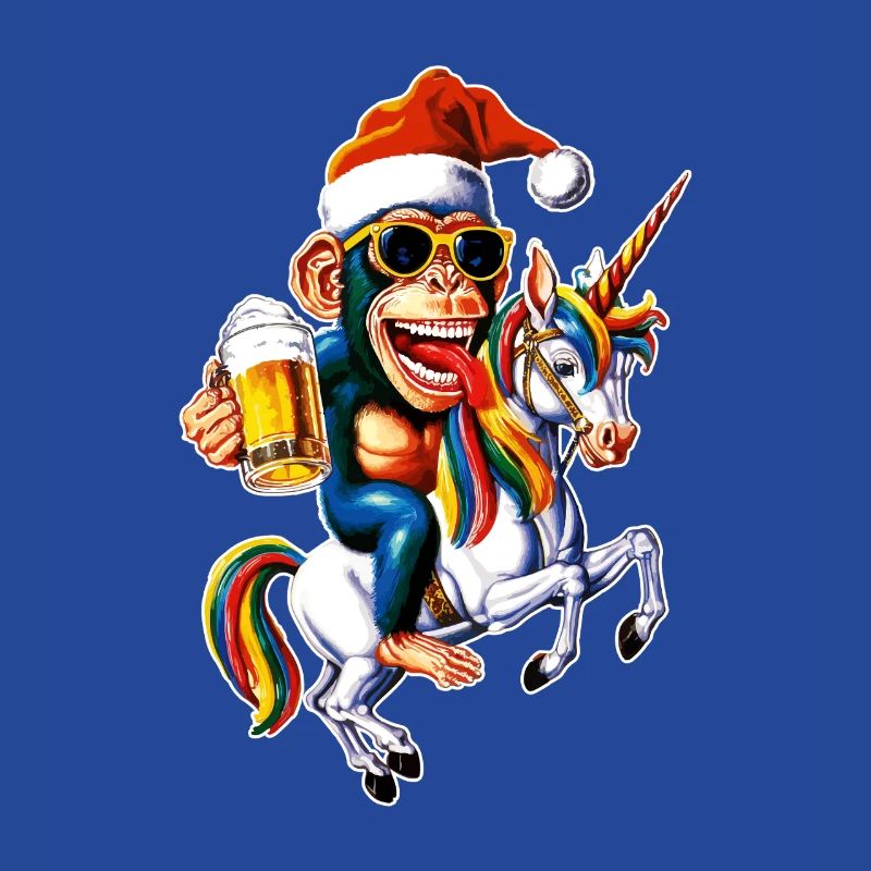 Affe Weihnachten Einhorn