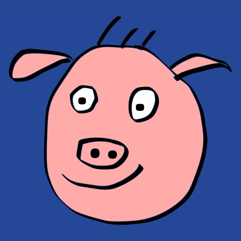 Visage de cochon mignon