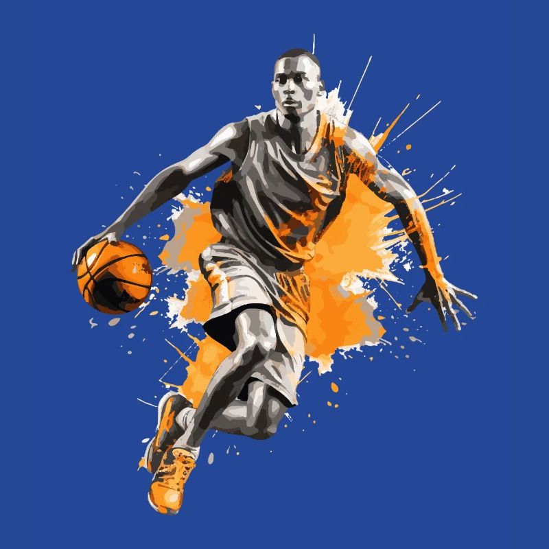 Basketteur Basketteur Dunking Splash Coloré