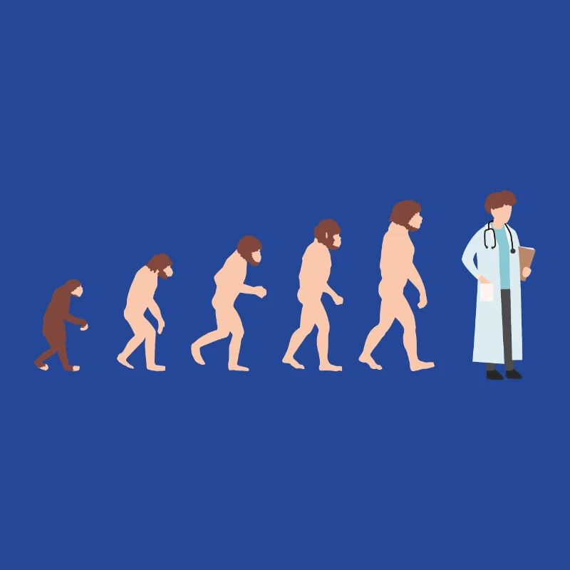 Evolution Arzt Doktor Lustige Geschenkidee