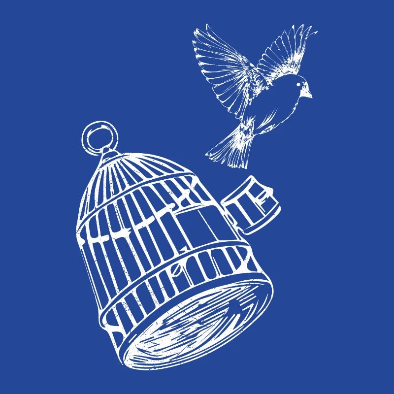 Vogel aus Käfig Tattoo Design Geschenkidee