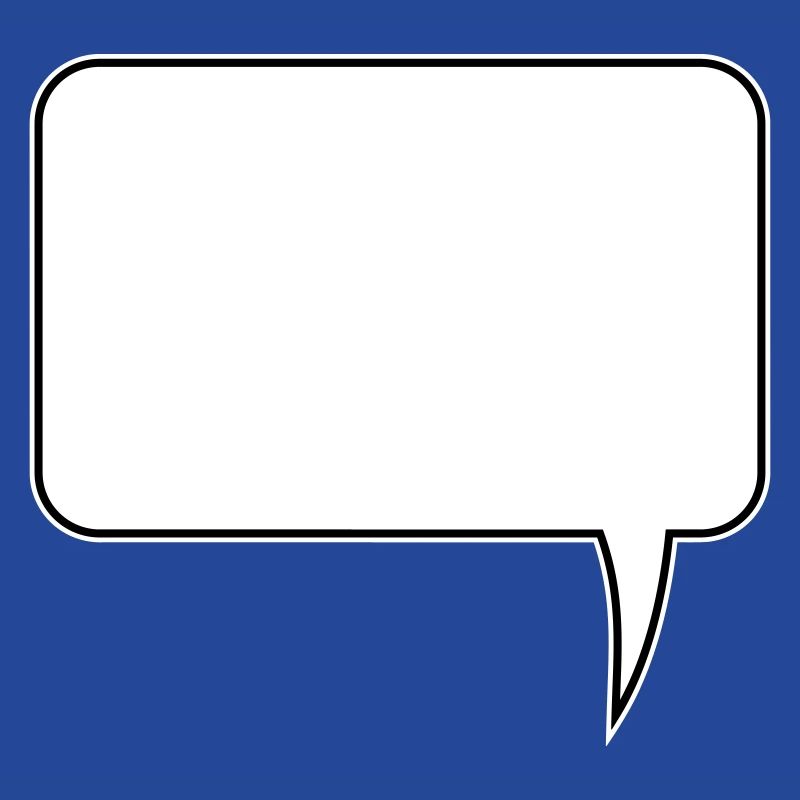 Conception rectangulaire de bulle de dialogue