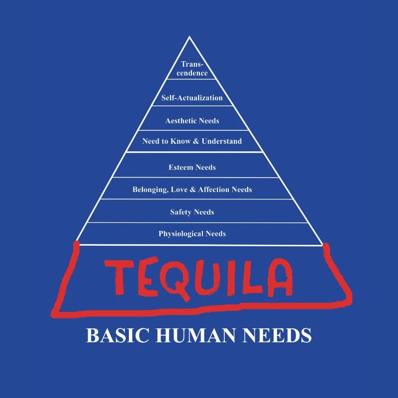 Tequila Basic Human Needs Pyramid Mexican Pun