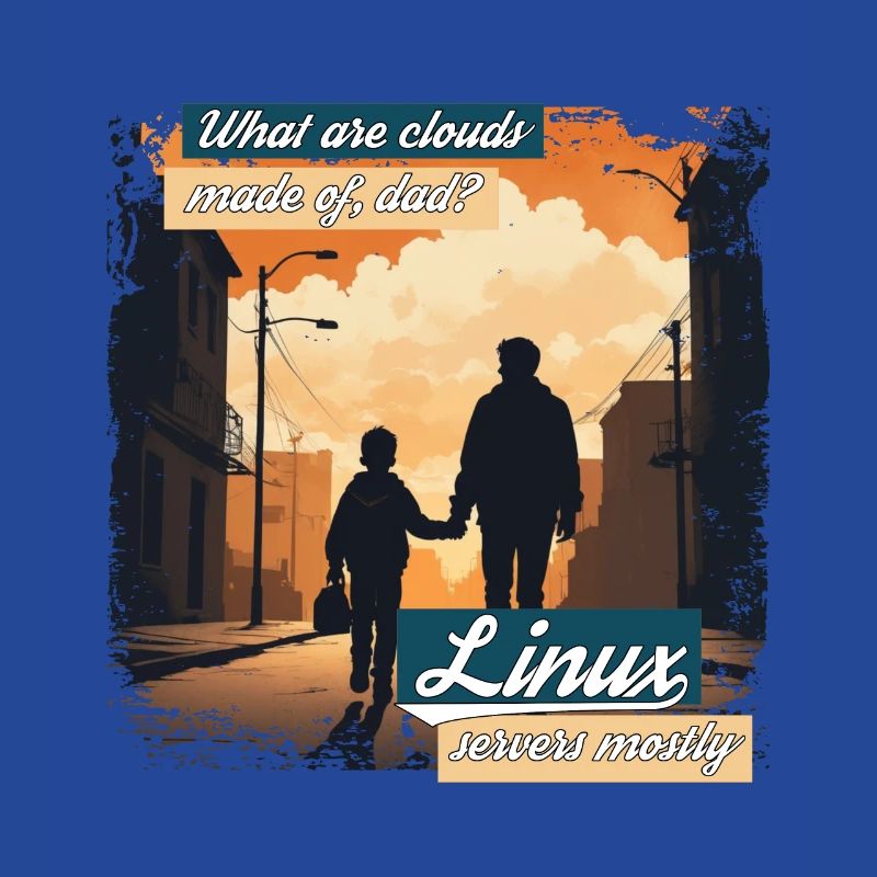 Cloud Wolken Linux Server Admin Nerd Witz