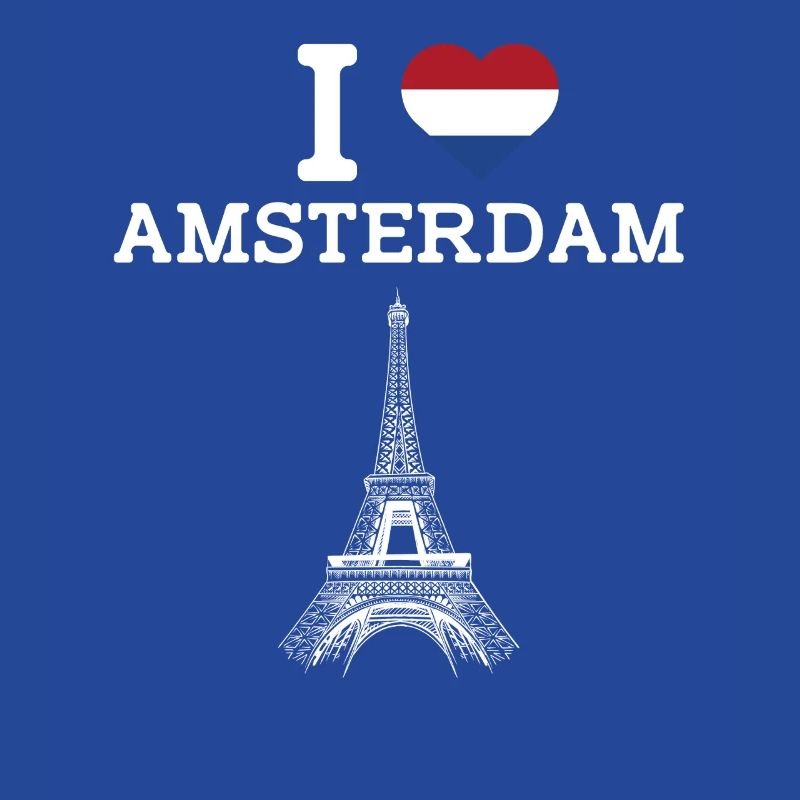 J’aime Amsterdam Cool Pays-Bas Drapeau Tour Eiffel