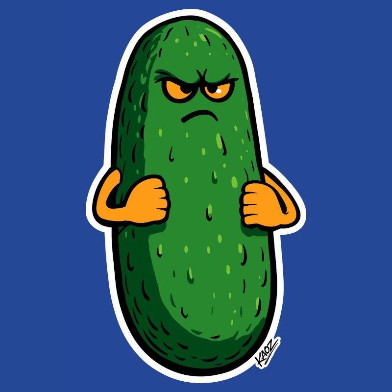 Grumpy Pickle Mascot