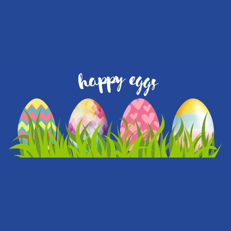 Oeufs de Pâques colorés dans une prairie