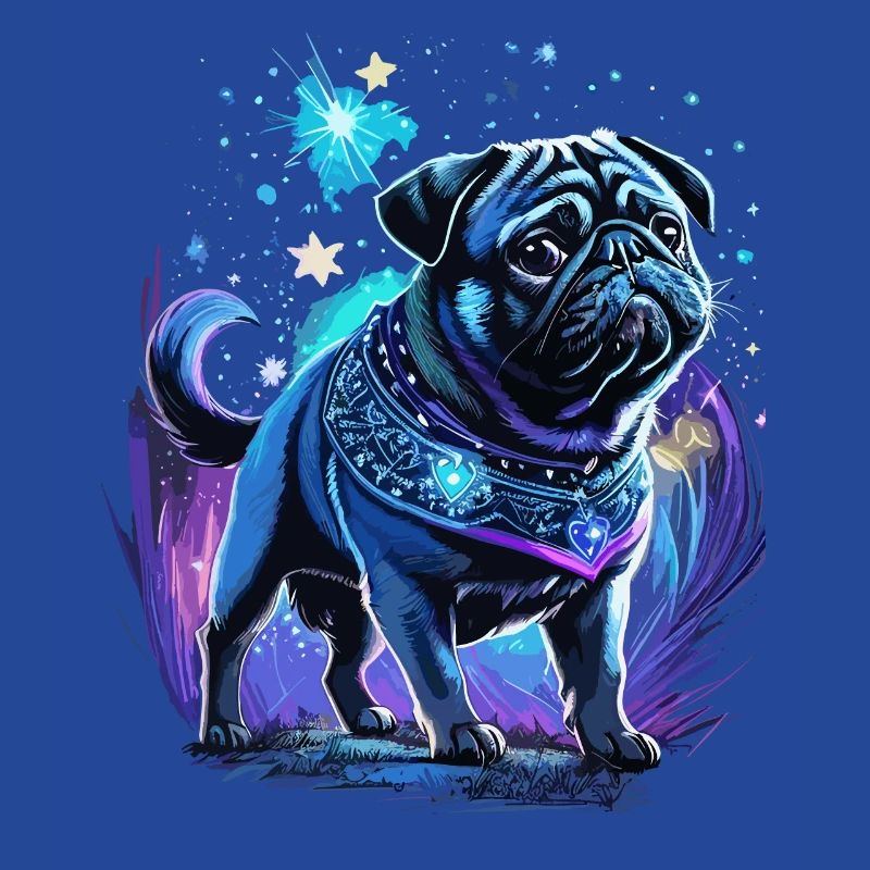 Mitternachtszauber Mops Hund