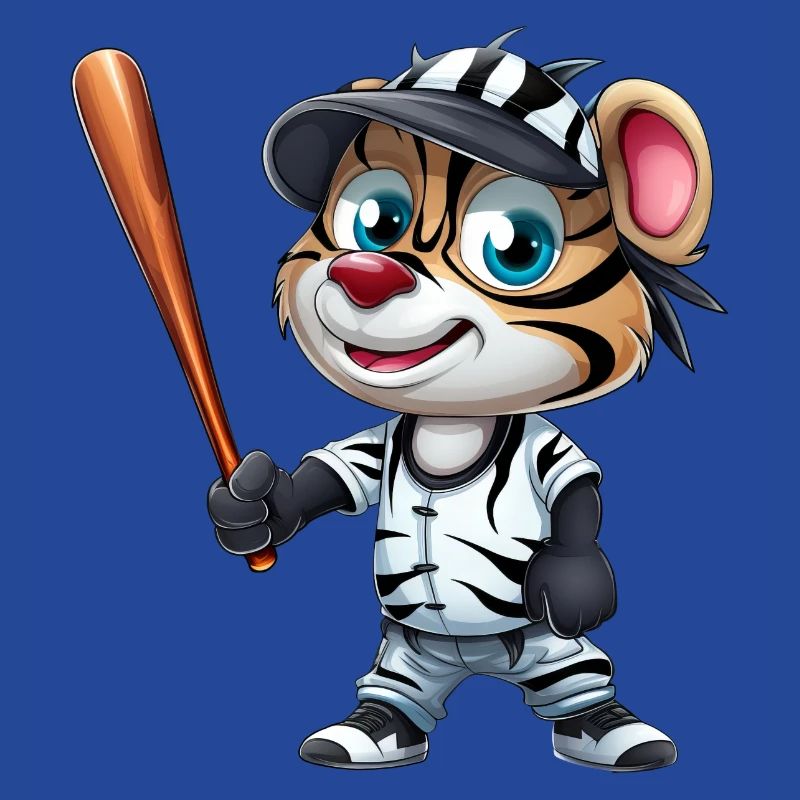 Zebra Baseball Player Dynamic
