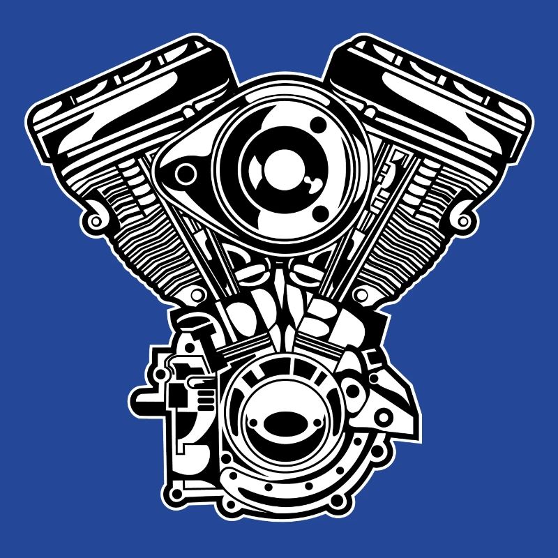 Motorcycle Engine / Engine 01_black white