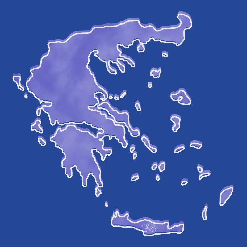 « Map », Boho Line Art Design, série « Grèce »