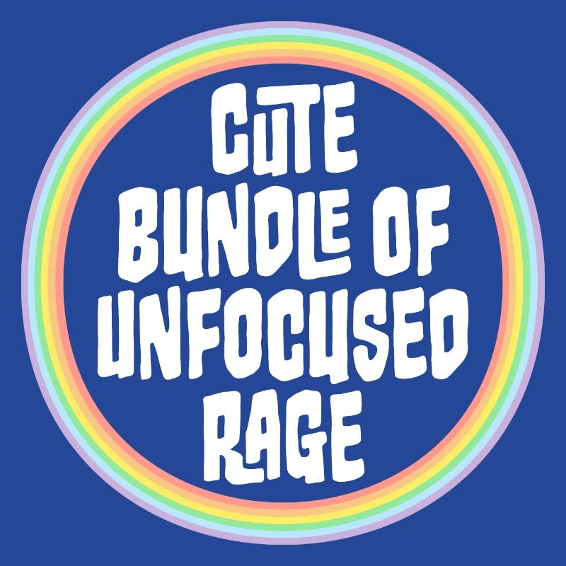 Drôle Mignon Bundle De Rage Non Focalisée Arc-en-Ciel Goth