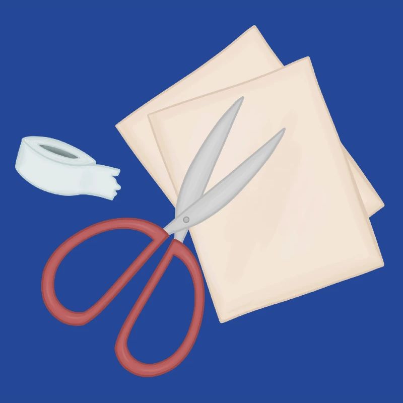 Studio de papier motif de ciseaux créatifs