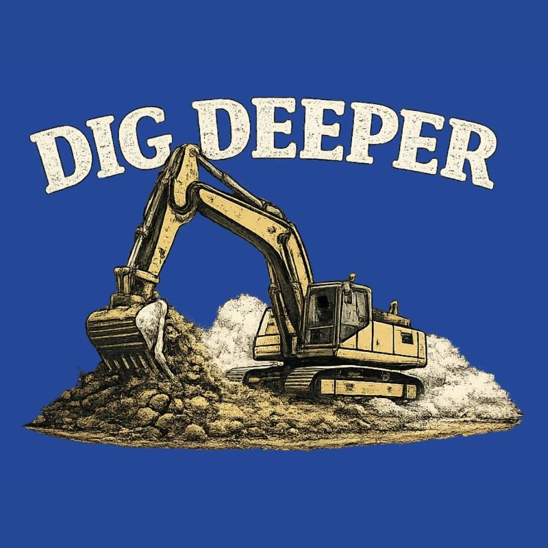 Dig Deeper Excavator Construction Site Construction Machine