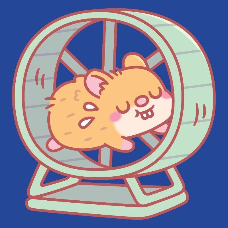 Mignon hamster courant sur une roue