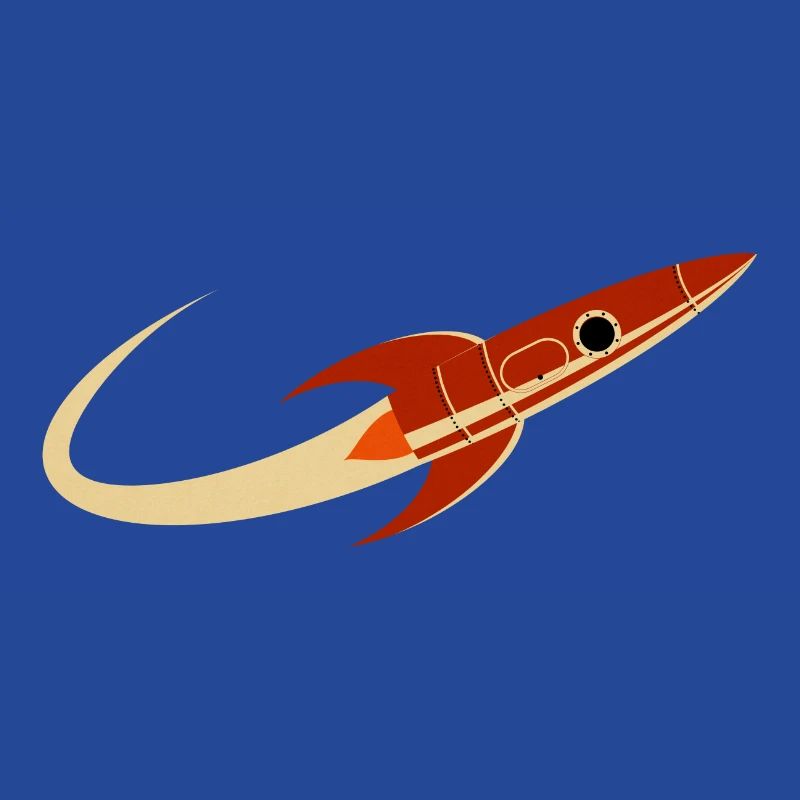 Red Space Rocket