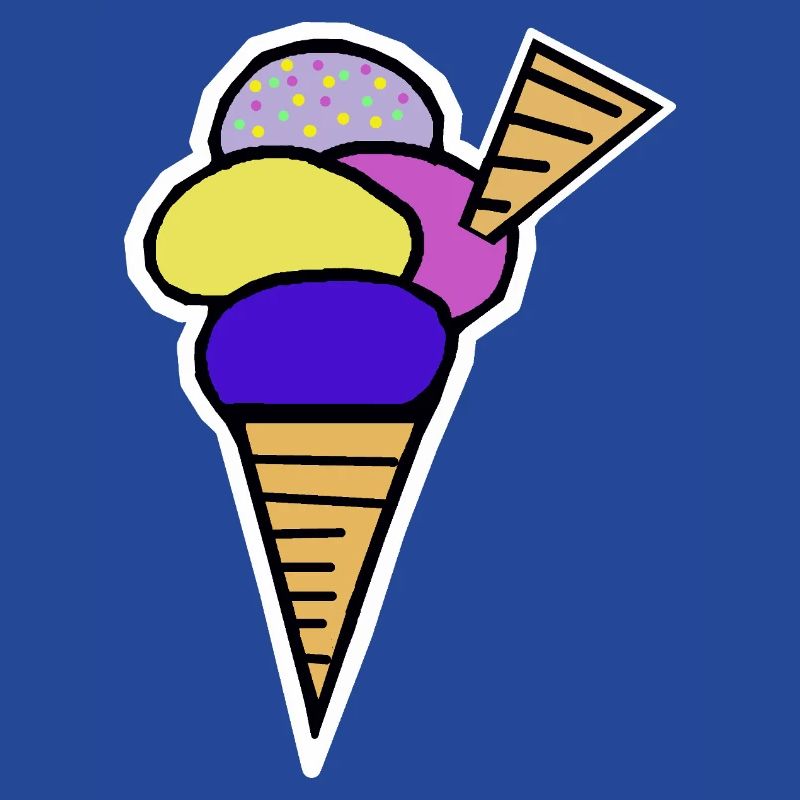 Eiswaffel Eiscreme Eis Kinder Retro