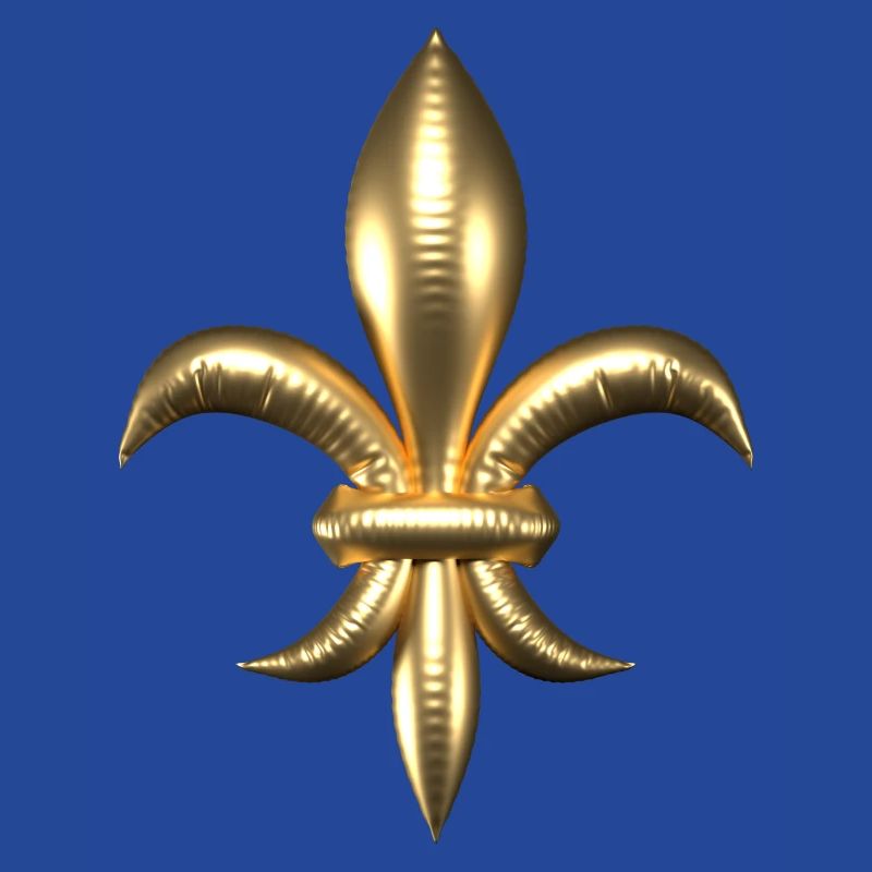 Fleur de Lys / Fleur de Lis à l’aspect or ballon